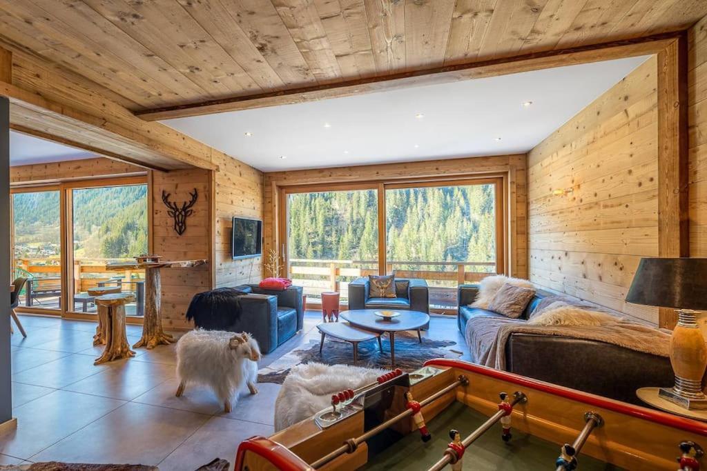 Chalet 1100 - Bo Immobilier Chatel - A Mi-Chemin Du Centre Et Du Linga - Jacuzzi Sauna Et Cheminee Exterior photo